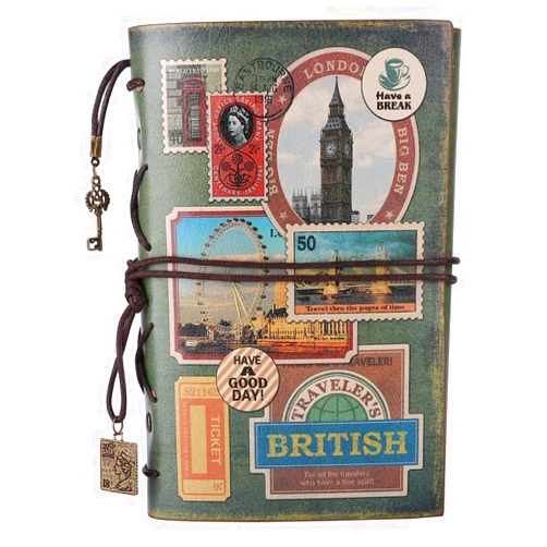 MALEDEN Leather Journal Notebook, Spiral Bound Traveler Notebook for Women Men Thanksgiving Refillable Daily Planner Sketchbook Diary with Zipper Pocket