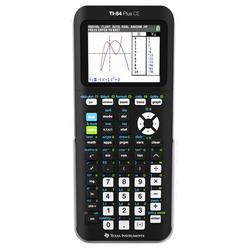 Texas Instruments TI-84 PLUS CE Graphing Calculator, Black (Frustration-Free Packaging) (84PLCE/PWB/2L1/A)