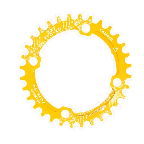Catazer Chainring 104 BCD 32T 34T 36T 38T Narrow Wide Single Chain Ring with 4 Pieces Sprocket Bolts for Road Bikes, Mountain Bikes, BMX MTB Bike