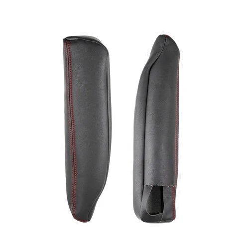 JEMETA Fit for Land Rover Discovery 3 4 2004-2016 Fit for Range Sport 2005-2013 Microfiber Leather W/Foam Seat Armrest Handle Cover Trim Decoration (Color : Black-red line, Size : 1)