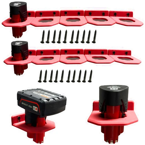 SZWJT-LV Battery Holder for Milwaukee M12, 10pack Milwaukee M12 Battery Holder, Milwaukee M12 Wall Mount with Screws