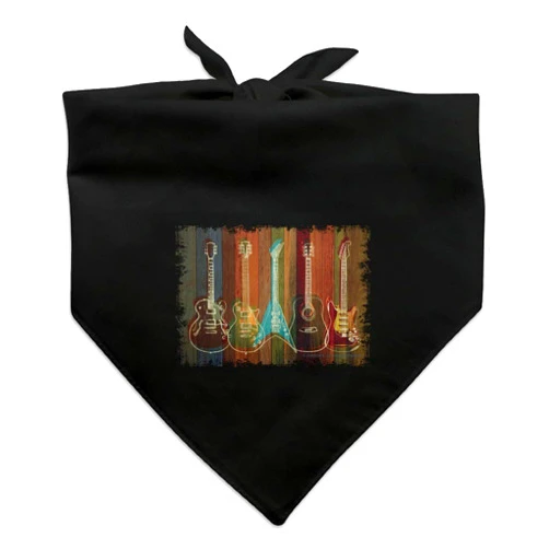 GRAPHICS & MORE Guitars Electric Acoustic Rock and Roll Wood Paneling Dog Pet Bandana