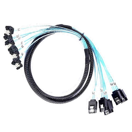 URELEGAN SATA-III Cable 6Pcs/Set 6Gb/s -SATA Cable 0.5M 90-Degree Right-Angle SAS/SATA-Data 6Gbps Cable for Server Computer Raid SDD HDD CD DVD Drives (1.6FT)
