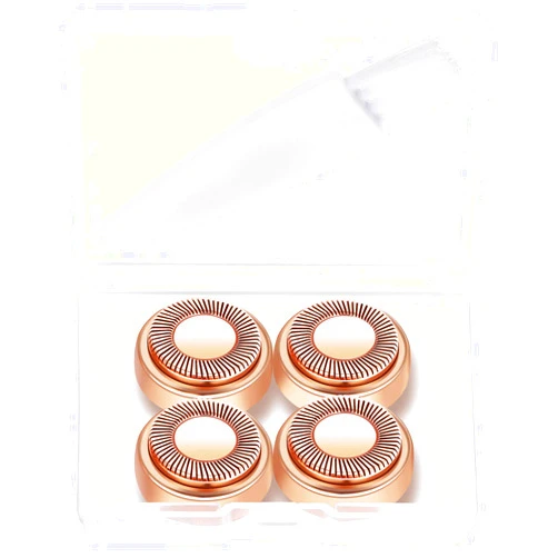 Dealswin Facial Hair Remover Replacement Heads：Compatible with Gen 1 Finishing Touch Flawless Facial Hair Removal Tool Women, As Seen On TV 18K Gold-Plated Rose Gold 4 Count, Generation 1 Single Halo