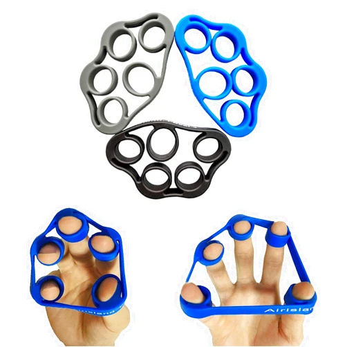 Airisland Finger Stretcher Hand Resistance Bands Hand Extensor Exerciser Finger Grip Strengthener Strength Trainer Gripper Set for Arthritis Carpal Tunnel Exercise Guitar and Rock Climbing 3pcs