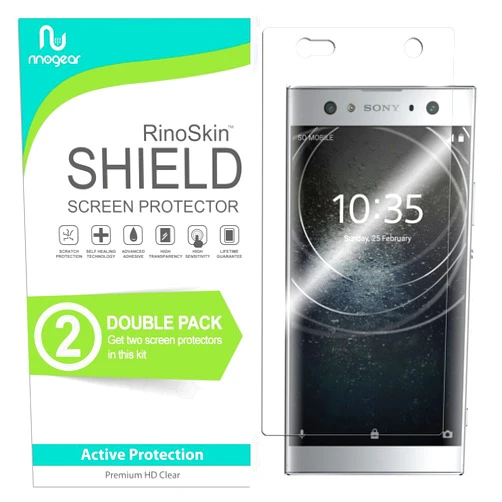 RinoGear (2-Pack) Screen Protector Designed for Sony Xperia XA2 Ultra Screen Protector [Flexible Clear Film] Case Friendly Accessories