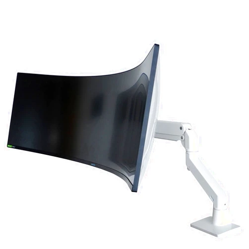 BEWISER Heavy Duty Monitor Arm Ultrawide Monitor Mount for 34-49 inches and New 57 inches Screens,Weight Capacity Up to 44 lbs,Full Motion Height Swivel Adjustable Monitor Arm(White)