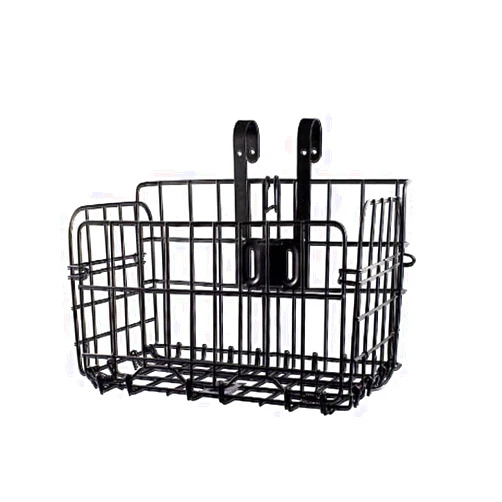 Himiway Folding Bike Basket, Front & Rear Hanging Cargo Storage Basket/Rack, Quick Release Mental Storage Rack for Bike Handlebar & Bike Rear Rack, Max. Load 66 lbs /11 lbs, Waterproof & Anti-Rust