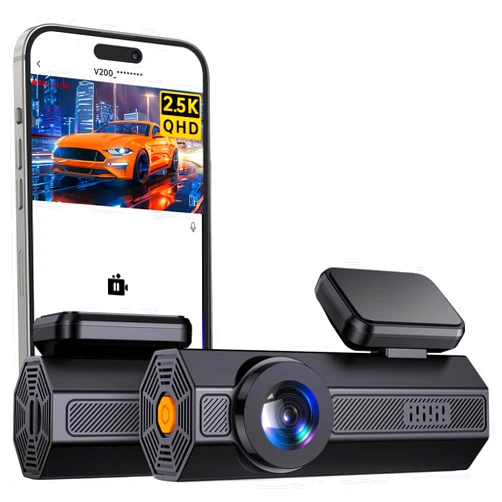 Veement 2.5K Dash Camera for Cars, VEEMENT Car Dash Cam Front, 1440P Car Dash Camera with APP, Mini Dash Cams with WDR Night Vision, 24 Hours Parking Monitor Dashcam, 160°Wide, G-Sensor