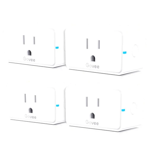 Govee Smart Plug 15A, WiFi Bluetooth Outlets 4 Pack Work with Alexa and Google Assistant, WiFi Plugs with Multiple Timers, Govee Home APP Group Control Remotely, No Hub Required, ETL&FCC Certified