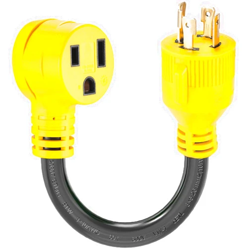 Suplevel NEMA L14-30P to 6-50R Welder Adapter Plug Cord 1.5 FT, 4 Prong 30 Amp Twist-Lock Generator Male to 3 Prong 50 Amp Welder Female Cord, 10 AWG, Heavy Duty, ETL Listed