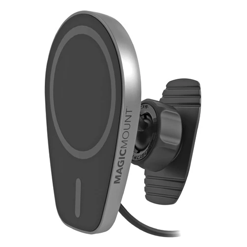 Scosche MPQMD-SP MagicMount Charge Pro Qi2 MagSafe Car Mount Charger, 15W Fast Magnetic Wireless Charging Phone Holder for Dashboard, Stand Compatible with iPhone 16/15/14/13/12 Pro Max Plus, S25