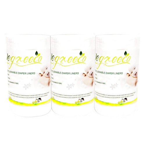 wegreeco Cloth Diaper Liners Disposable - Unscented Diaper Liners,Fragance Free Cloth Diaper Liners - 100 Sheets Per Roll (3 Roll)