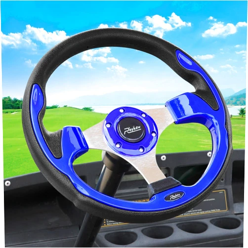 Roykaw Golf Cart Universal Steering Wheel Compatible with EZGO RXV TXT, Club Car DS Precedent Tempo, Yamaha G29 Drive Drive 2,Universal Design for Most Golf Cart