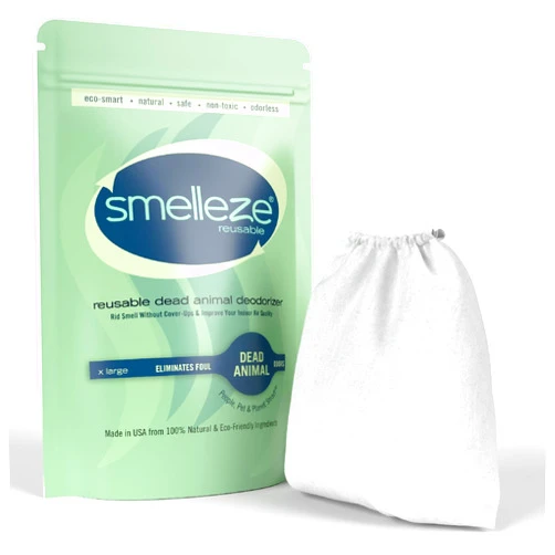 SMELLEZE Dead Animal Odor Eliminator for Strong Odor Removal - Eliminate Dead Rodent & Wildlife Smell - Safe Indoor & Outdoor Use, Natural Odor Remover, Fresh & Effective - 1 Pouch.