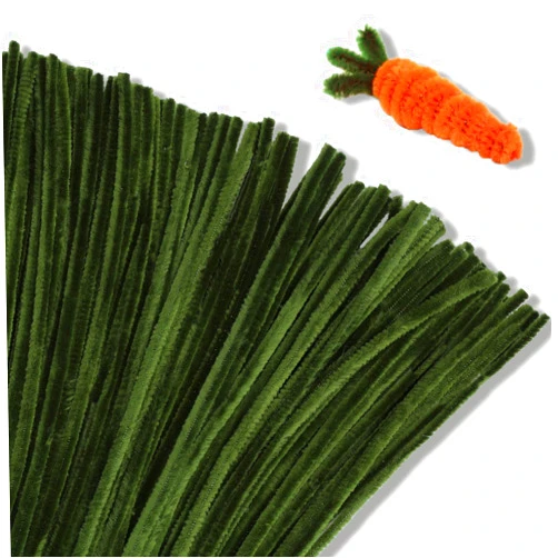 Giwrmu 100 Pieces Pipe Cleaners Chenille Stem, Grass Green Pipe Cleaners Craft, Fuzzy Sticks Craft Supplies, Colored Pipe Cleaner for Creative Handmade DIY Art Craft Project