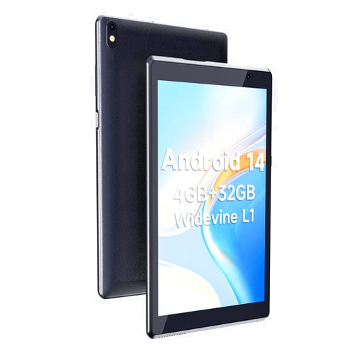 COOPERS Tablet Android 14 Tablets, 8 inch Tablet 4GB RAM, 32GB ROM Support 1TB Expand Computer Tablet PC, Quad-Core Processor, IPS Touch Screen, 2+8MP Dual Camera, 4300mah Battery, Wifi Tableta (Black)
