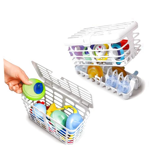 Prince Lionheart Made in USA High Capacity 2-in-1 Dishwasher Basket for Toddlers & Infants Bottle Parts & Accessories | Fits all Dishwashers | 100% Recycled Plastic