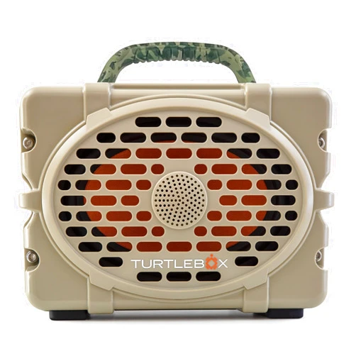 Turtlebox Gen 2: Loud! Outdoor Portable Bluetooth Speaker | Rugged, IP67, Waterproof, Impact Resistant & Dustproof (Plays to 120db, Pair 2X for True L-R Stereo), Field Tan/Camo