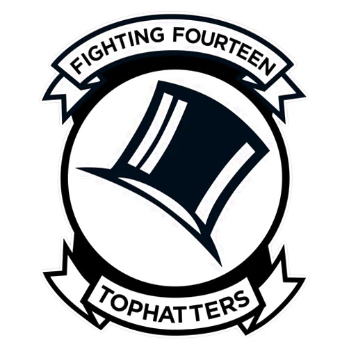LAD Studio Tophatters - VF-14 Window Bumper Sticker Decal 5