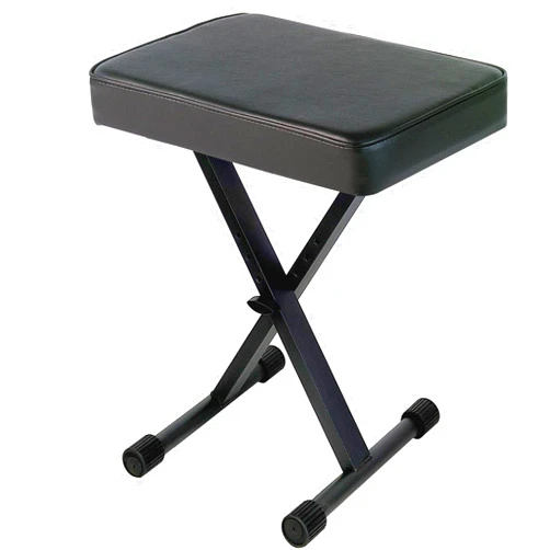 GLEAM Keyboard Bench Padded Cushion X-Style Height Adjustable 14.5-18.5in Piano Stool Bench Keyboard Chair Black