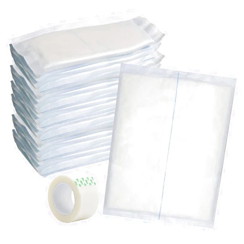 Vakly ABD Combine Abdominal Pads 8x10 [20 Pack] High Absorbency Sterile Individually Wrapped 8''x10'' Non-Adherent Absorbent Post-Op Surgical Gauze for Heavy-Draining Trauma and First Aid Wound Dressing (1)