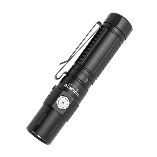ThruNite TC15 V3 2403 High Lumen Flashlight, USB C Rechargeable LED Handheld Flashlights, Ultra-Bright XHP 35.2 LED, Indoor/Outdoor (Camping, Security and Emergency Use) Cool White - Black CW