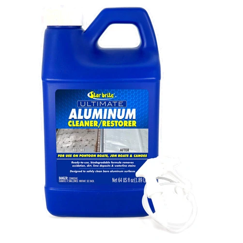 STAR BRITE 87764 Ultimate Aluminum Cleaner & Restorer - Safely Clean Pontoon Boats, Jon Boats & Canoes, 64 oz.