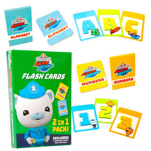 Mighty Mojo Octonauts Kids Alphabet & Numbers Flash Cards Teach ABC 123's Learning Game