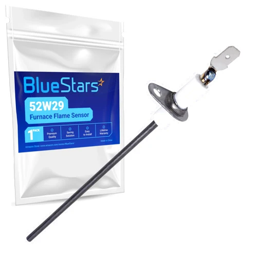 BlueStars Ultra Durable 52W29 Furnace Flame Sensor Replacement Part - Compatible with Lennox, Armstrong & Ducane Furnaces - Replaces 52W2901 LB47940A 31L71 31L7101