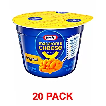 Kraft Macaroni & Cheese Kraft Easy Mac Original Flavor Mac & Cheese Dinner (2.05 oz Cups, Pack of 20)