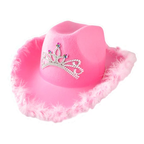 HELVAK Pink Hat Women's Costume Headwear for Women, Cowgirl Hat for Women Party Dress Up