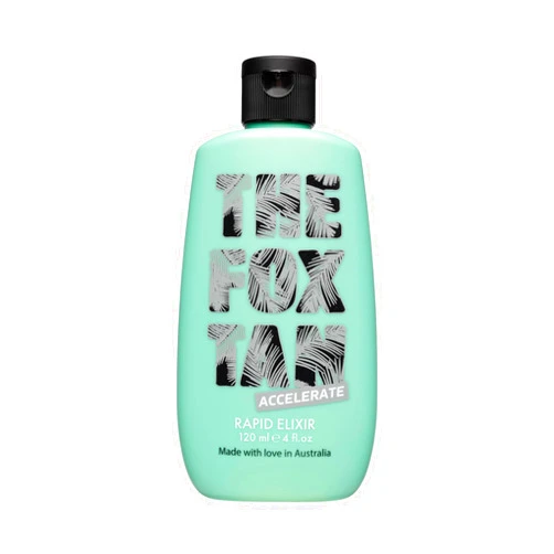 The Fox Tan Rapid Tanning Elixir, Natural Tanning Accelerator Lotion For Darker & Faster Tans, Creates Flawless Tan Skin, Vegan & Cruelty-Free, 120mL