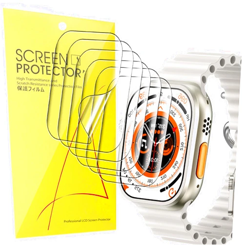Lamshaw Z77 Ultra Screen Protector, [6 Pack] Full Coverage TPU Clear Film Compatible for Twshouse Z77 Ultra Smart Watch 2.1