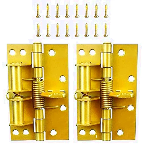 IGSY Multifunctional Spring Positioning Hinge Door Closer, Automatic Door Closer, Automatic Self-Closing Door Hinges for Garage, Front Door, Back Door (A,2PCS)