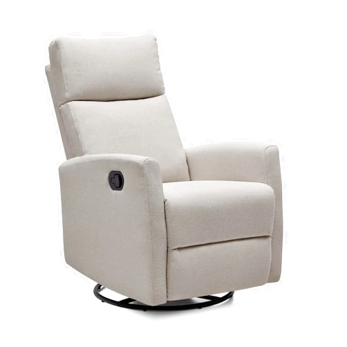 THE WE STORY S1 Rocking Chair Nursery,Swivel Recliner for Adults,Adjustable Glider Recliner Nursery Chair,Living Room Chair with Lumbar Support,Manual Single Reclining Sofa for Bedroom,Theater,Light Grey