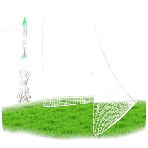 Wiseek 6x6x7’Lacrosse Replace Net,3.5mm/4mm/5mm Heavy Duty Lacrosse Net with 1x Installation Tool and 2x49ft Lacrosse Goal Net Lacing Rope,Multiple Size Lacrosse Nets for Backyard Practice or Competition