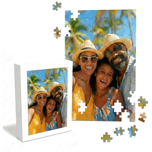 Bunny Badges Custom Photo Puzzle - Personalized Jigsaw Puzzle with Your Own Image (120 Pieces) (8x11 inches)
