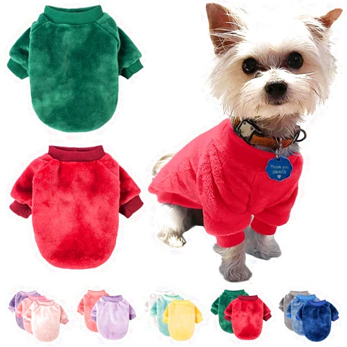 FabriCastle Christmas Dog Sweater, Pack of 2, Dog Clothes, Dog Coat, Dog Jacket for Small Medium Dogs Boy or Girl, Ultra Soft and Warm Cat Pet Sweaters (Large, Dark red,Dark Green)