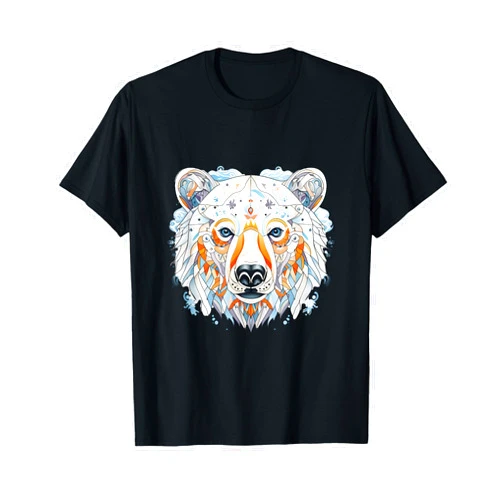 Eisbären Tier Arktis Geschenkidee Eisbär Polygon Art T-Shirt