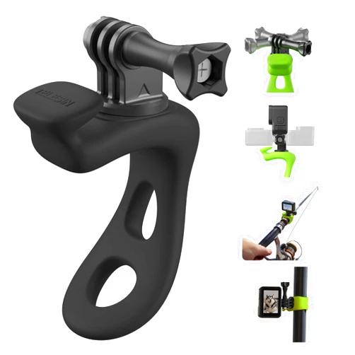 TELESIN Camera Flexible Mount 360 Strap Mount Wrap Band for DJI Action 6 5 Pro 4/3 GoPro Hero13 12 11 AKASO DJI Osmo Nano Pocket Bike Motorcycle Handlebar Roll Bar Tube Clip Holder Attach Accessories