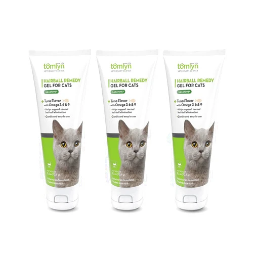 TOMLYN Laxatone Tuna Flavored Hairball Remedy Gel for Cats and Kittens, Hairball Gel for Cats to Help Prevent Hairballs and Promote Healthy Digestion, Pack of 3