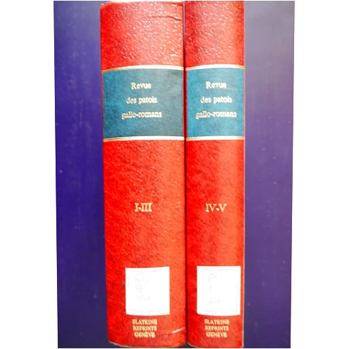 French Edition by unknown author (Author) REVUE DES PATOIS GALLO-ROMANS. RECUEIL PUBLIE PAR J. GILLIERON ET L'ABBE ROUSSELOT. VOLUMES 1-5 ET S