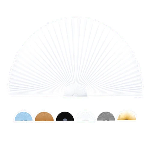 Jlong Arch Half Circle Window Shade Pleated Blinds No Tools Light Filtering Pleated Fabric Shade Arched Window Curtains for Home Living Room Bathroom Bedroom Kitchen Office, Easy to Cut and Install