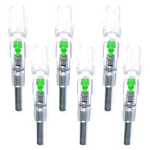 Reikawa 6PCS-S Lighted Nocks for Arrows with .244/6.2mm Inside Diameter Compound Bow Arrow Nock for Hunting Shooting