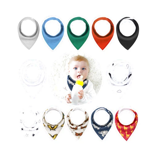 WESOTE Baby Bandana Drool Bibs for unisex，12 Pack Baby Bibs for Teething and Drooling，Organic Cotton Bib for Boys Girls