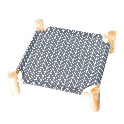 Patas Lague Cat and Dog Hammock Bed for Small Dogs, Brethable Wooden Cat Pet Rabbit Elevated Cooling Outdoor Bed Cots Furniture for All Seasons Arrow