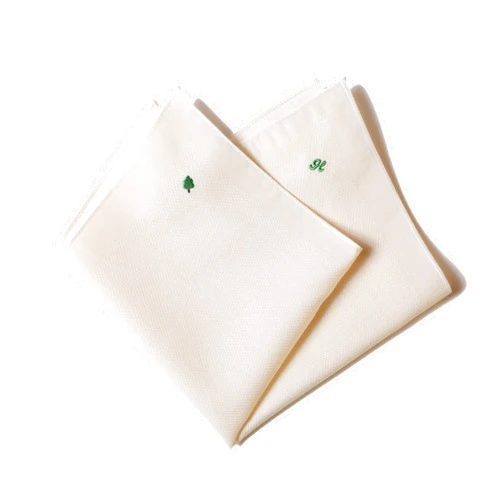 Hanky Gang Organic Cotton Handkerchief, Every Hanky Plants a Tree, Embroidered Emoji, Dobby Weave, Made in Korea