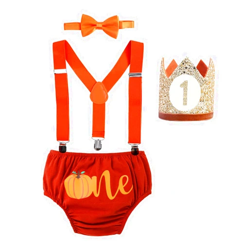 IMEKIS Baby Boys First 1st Birthday Cake Smash Outfit Wild ONE Diaper Cover + Suspenders + Bowtie + Headband for Photo Props