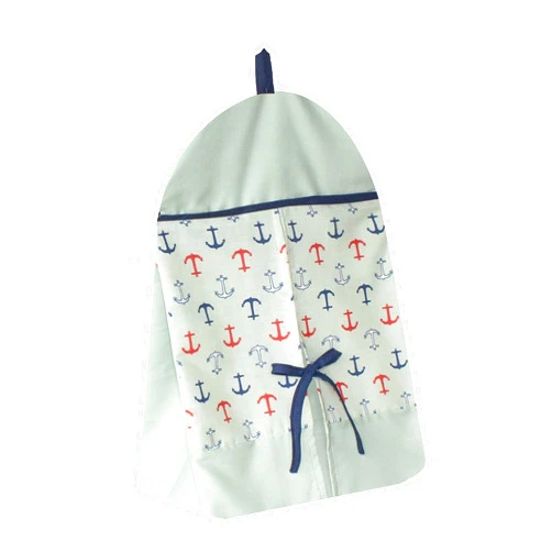 Pam Grace Creations Nautical Diaper Bag, Navy Blue/Red